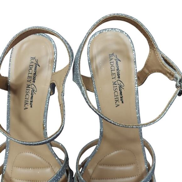 American Glamour Badgley Mischka XABRINA Sparkle Heel Sandals - Picture 4 of 9